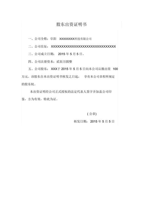 出资证明书特征_股东资金来源说明怎么写_公司资金来源说明模板