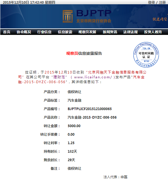 理财范官网收益靠谱吗？已获北京网贷协会认证