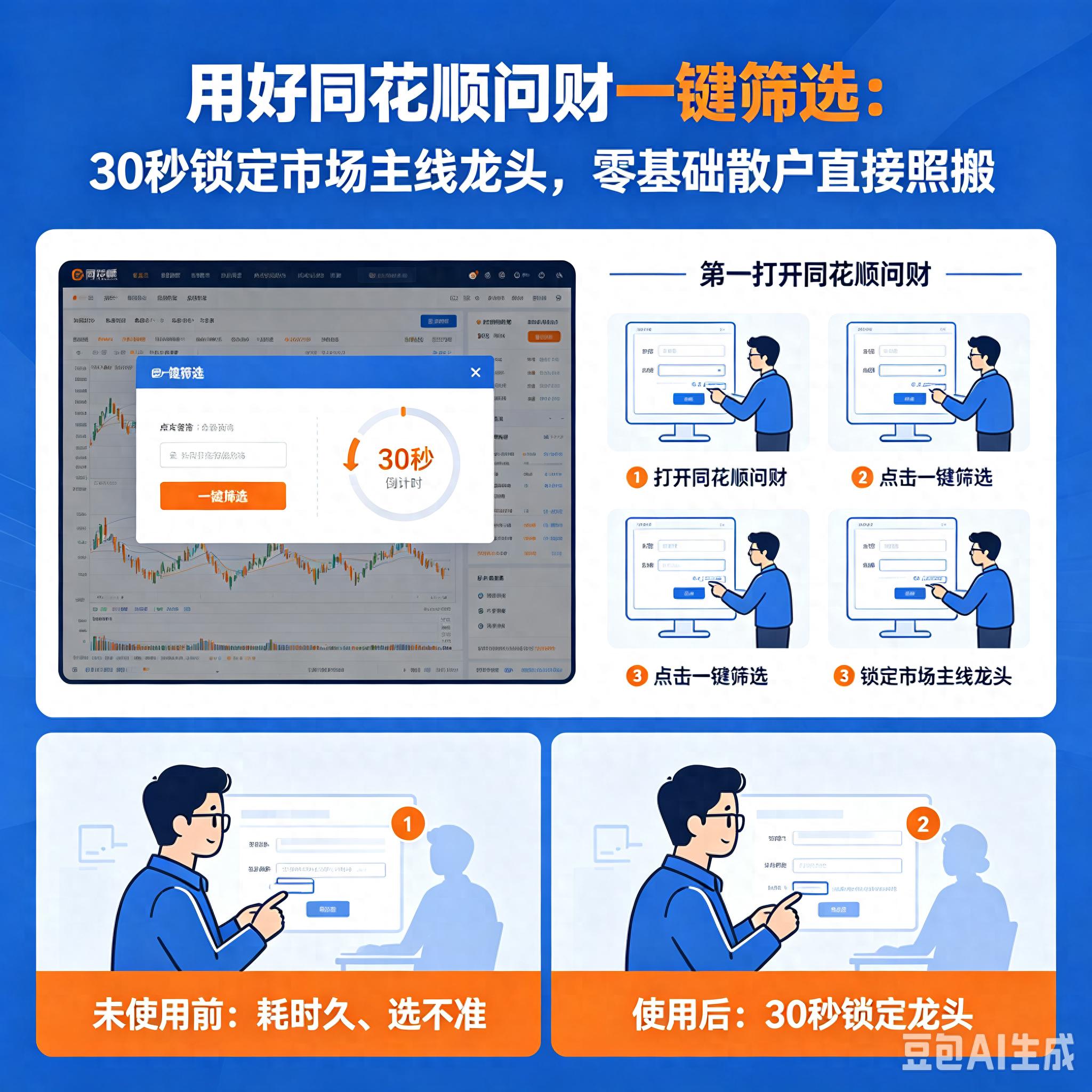 手机公式选股：30秒抓主线龙头，散户必学